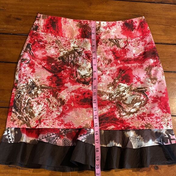 Spanned Fall Autumn Short Ruffled Skirt Size 8 - Picture 9 of 9